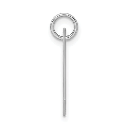 Sterling Silver Rhodium-Plated Fancy Script Letter H Initial Charm