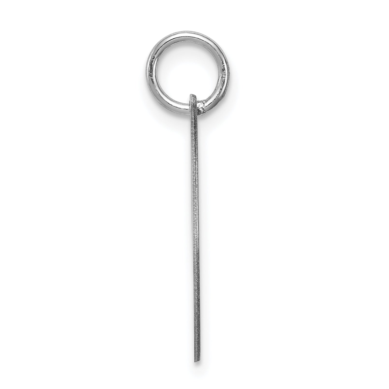 Sterling Silver Rhodium-Plated Fancy Script Letter I Initial Charm