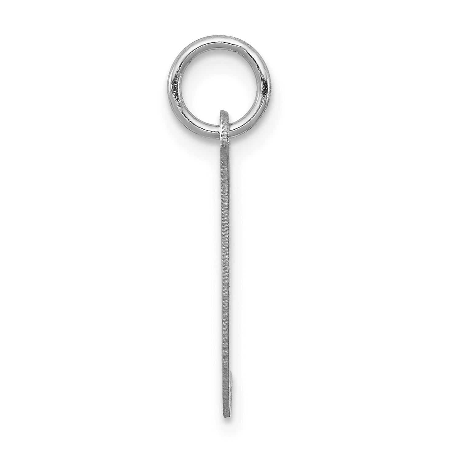 Sterling Silver Rhodium-Plated Fancy Script Letter J Initial Charm