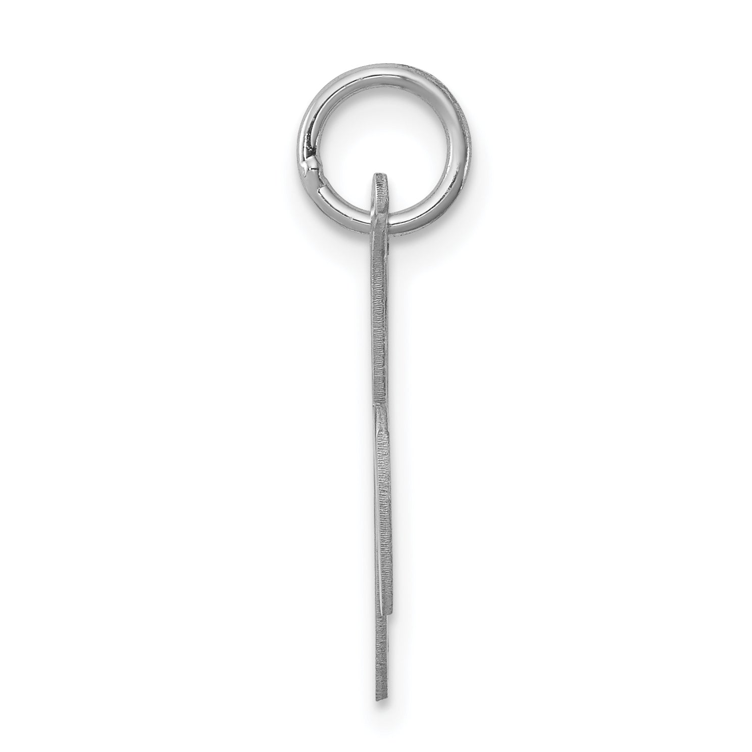 Sterling Silver Rhodium-Plated Fancy Script Letter K Initial Charm