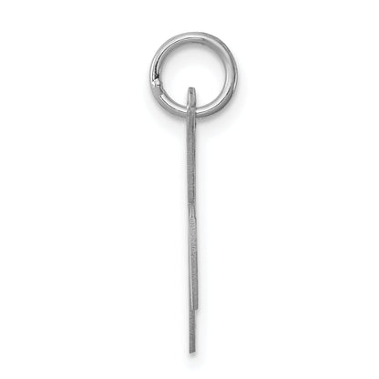 Sterling Silver Rhodium-Plated Fancy Script Letter K Initial Charm