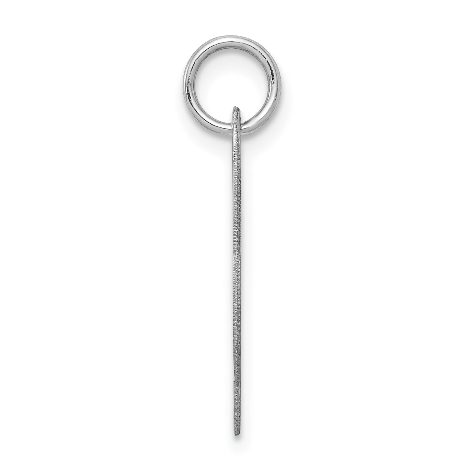 Sterling Silver Rhodium-Plated Fancy Script Letter L Initial Charm