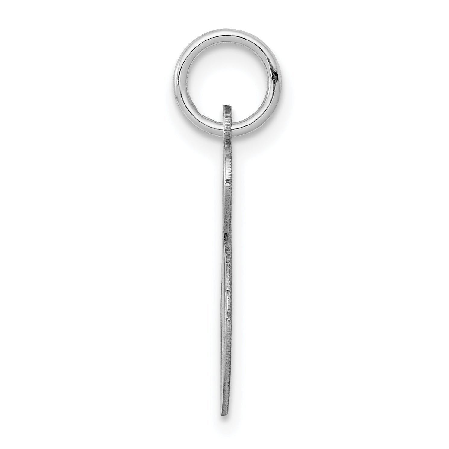 Sterling Silver Rhodium-Plated Fancy Script Letter S Initial Charm