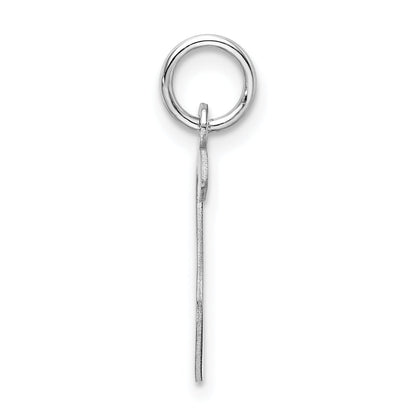 Sterling Silver Rhodium-Plated Artisan Block Letter S Initial Charm