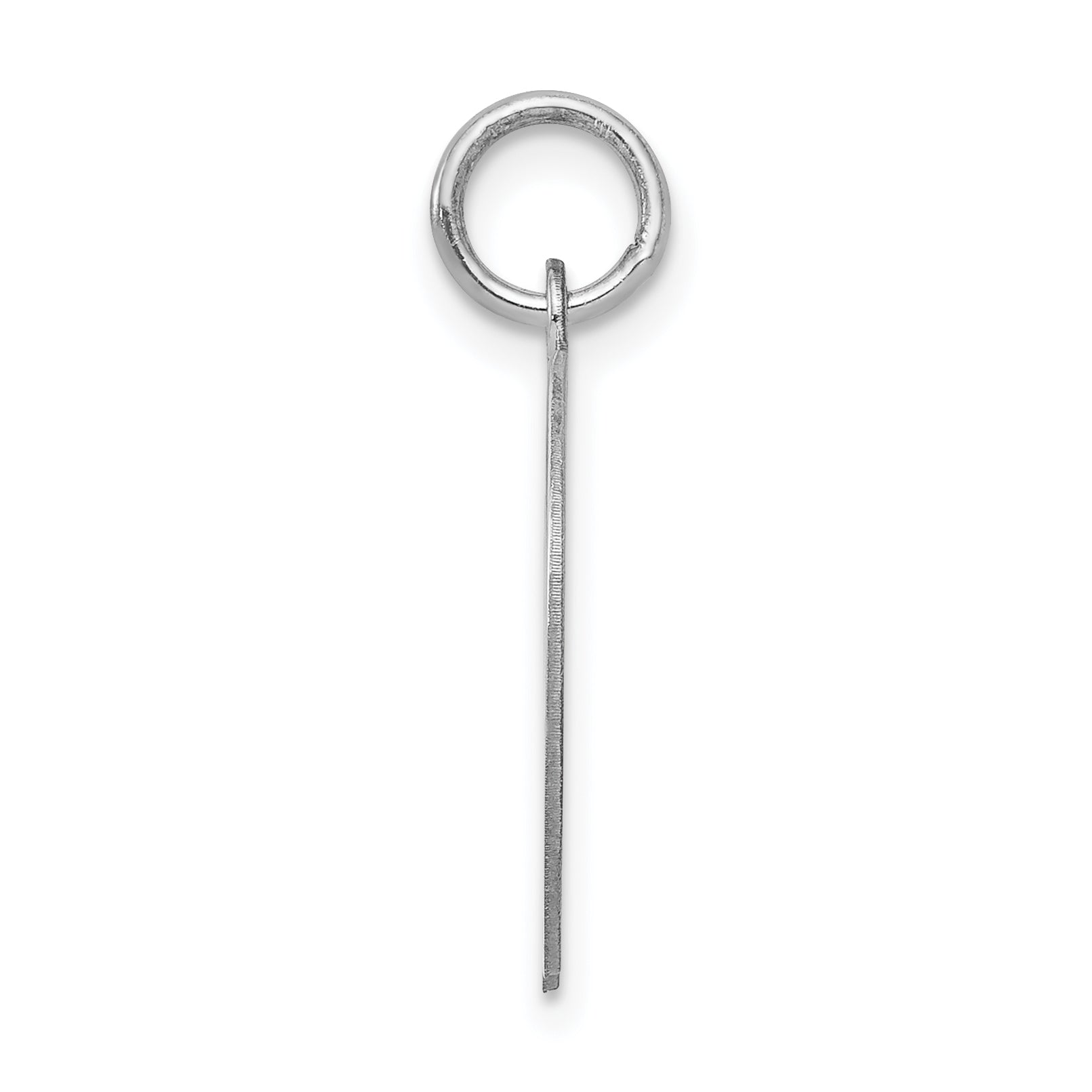 Sterling Silver Rhodium-Plated Fancy Script Letter D Initial Charm