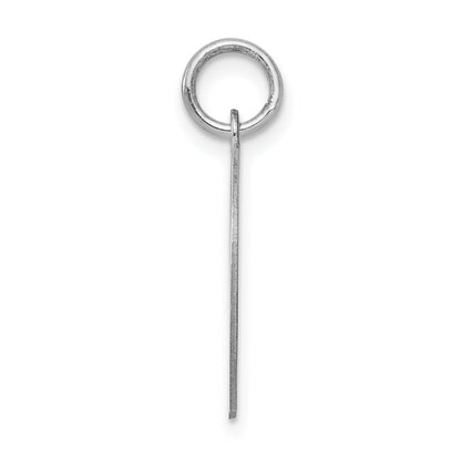 Sterling Silver Rhodium-Plated Fancy Script Letter D Initial Charm