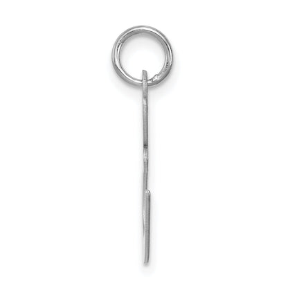 Sterling Silver Rhodium-Plated Fancy Script Letter E Initial Charm