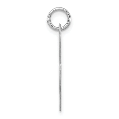 Sterling Silver Rhodium-Plated Fancy Script Letter L Initial Charm