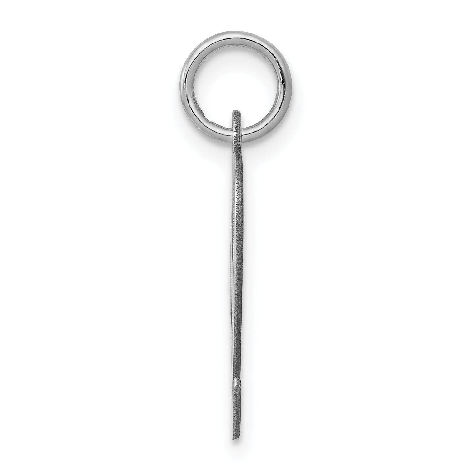 Sterling Silver Rhodium-Plated Fancy Script Letter Q Initial Charm