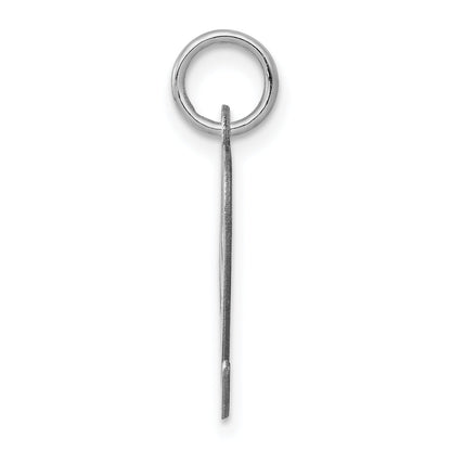 Sterling Silver Rhodium-Plated Fancy Script Letter Q Initial Charm