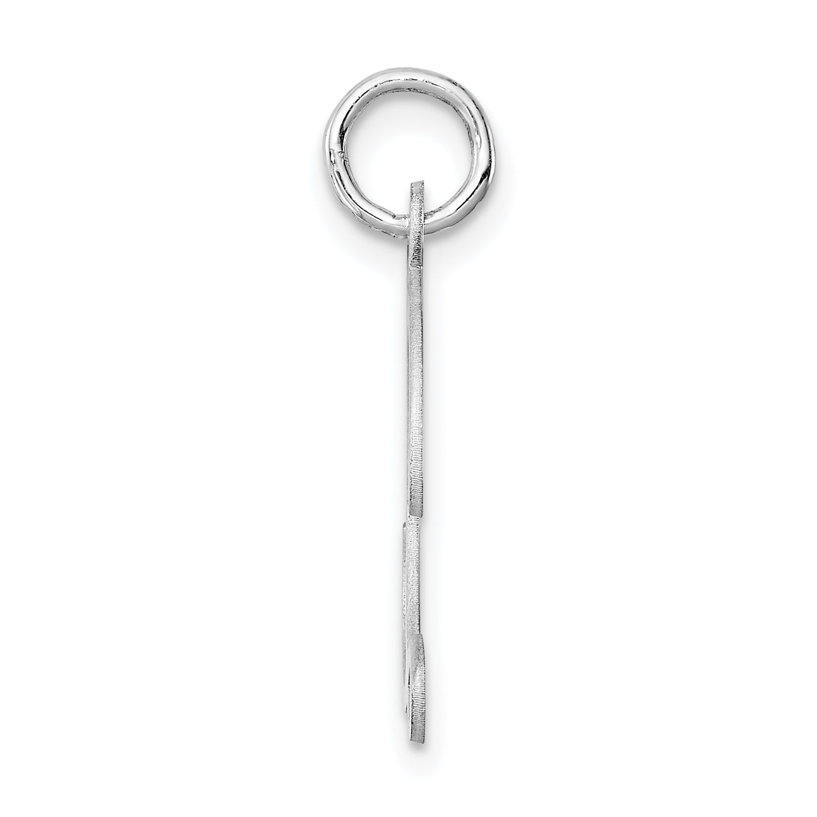 Sterling Silver Rhodium-Plated Fancy Script Letter Z Initial Charm