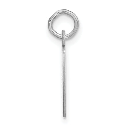 Sterling Silver Bubble Block Initial F Charm