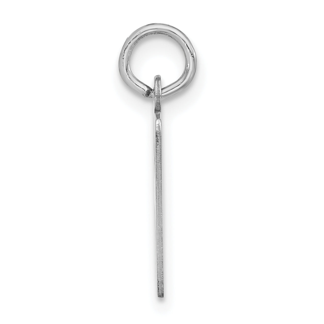 Sterling Silver Polished Bubble Block Initial H Charm