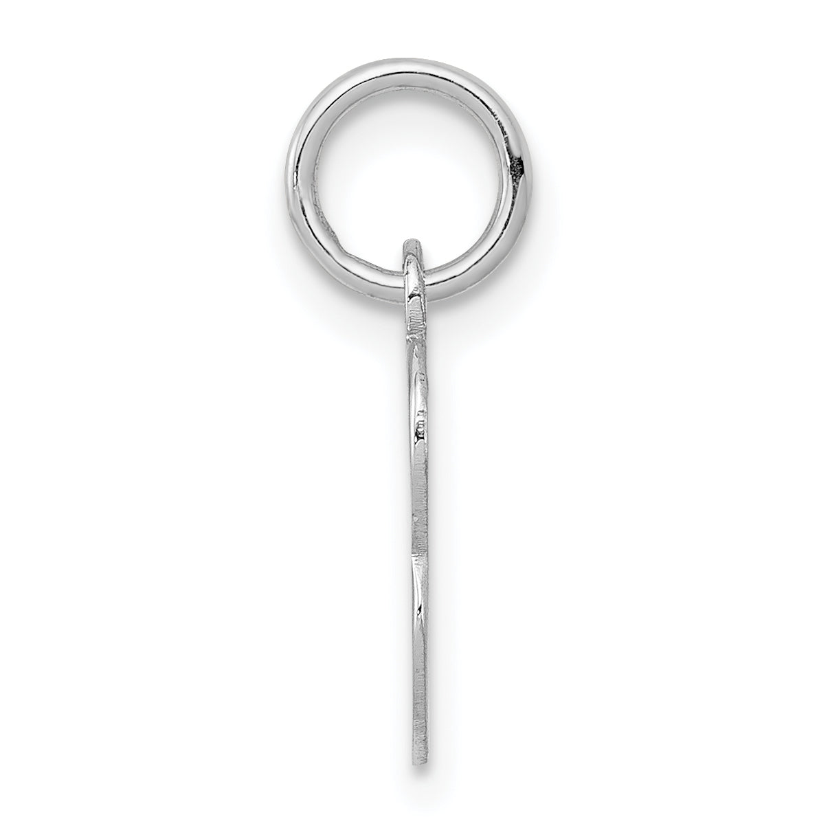 Sterling Silver Rhodium-Plated Letter B Initial Charm