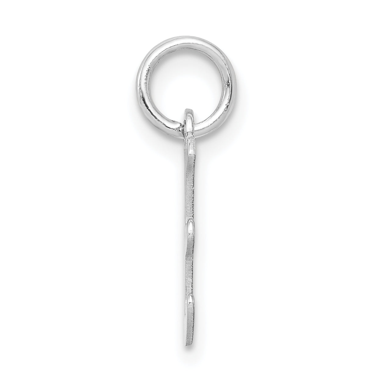 Sterling Silver Rhodium-Plated Letter E Initial Charm