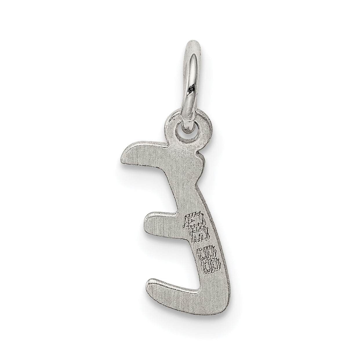 Sterling Silver Rhodium-Plated Letter E Initial Charm