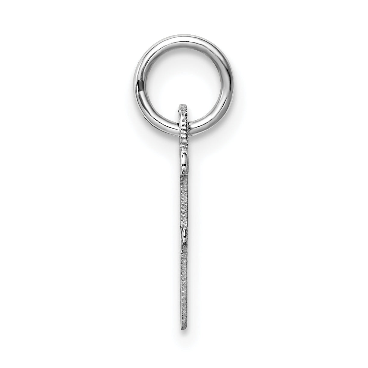 Sterling Silver Rhodium-Plated Letter F Initial Charm