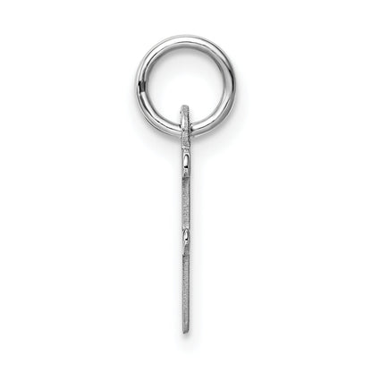 Sterling Silver Rhodium-Plated Letter F Initial Charm