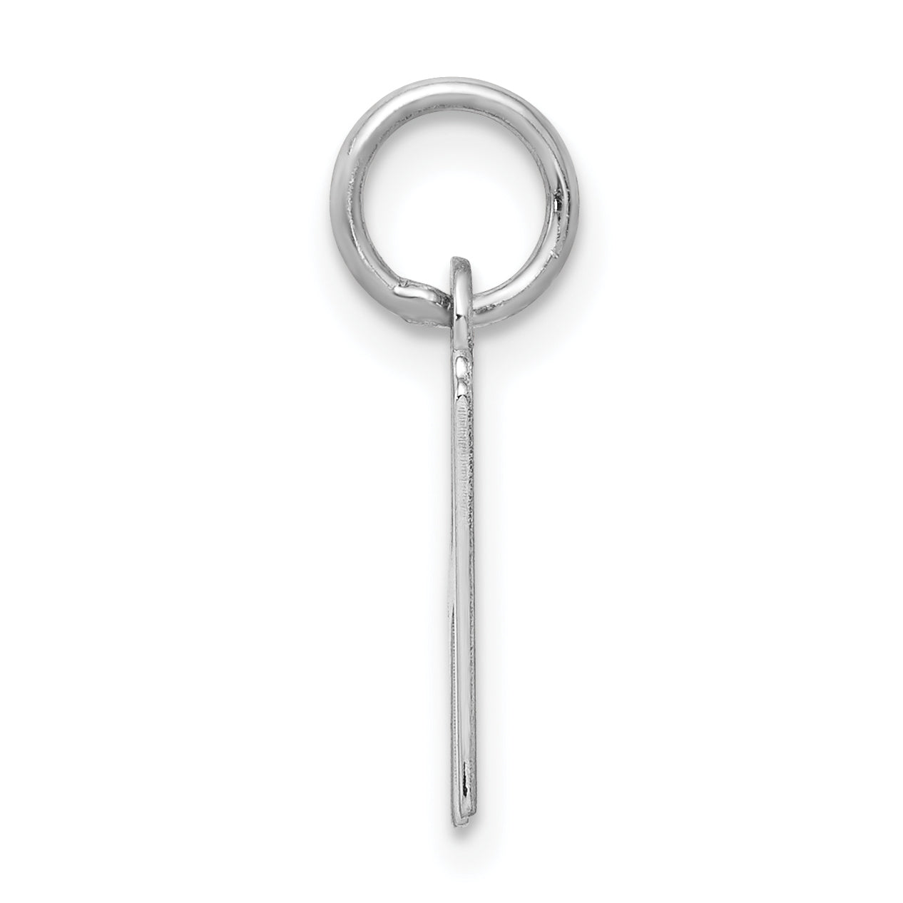 Sterling Silver Rhodium-Plated Letter H Initial Charm