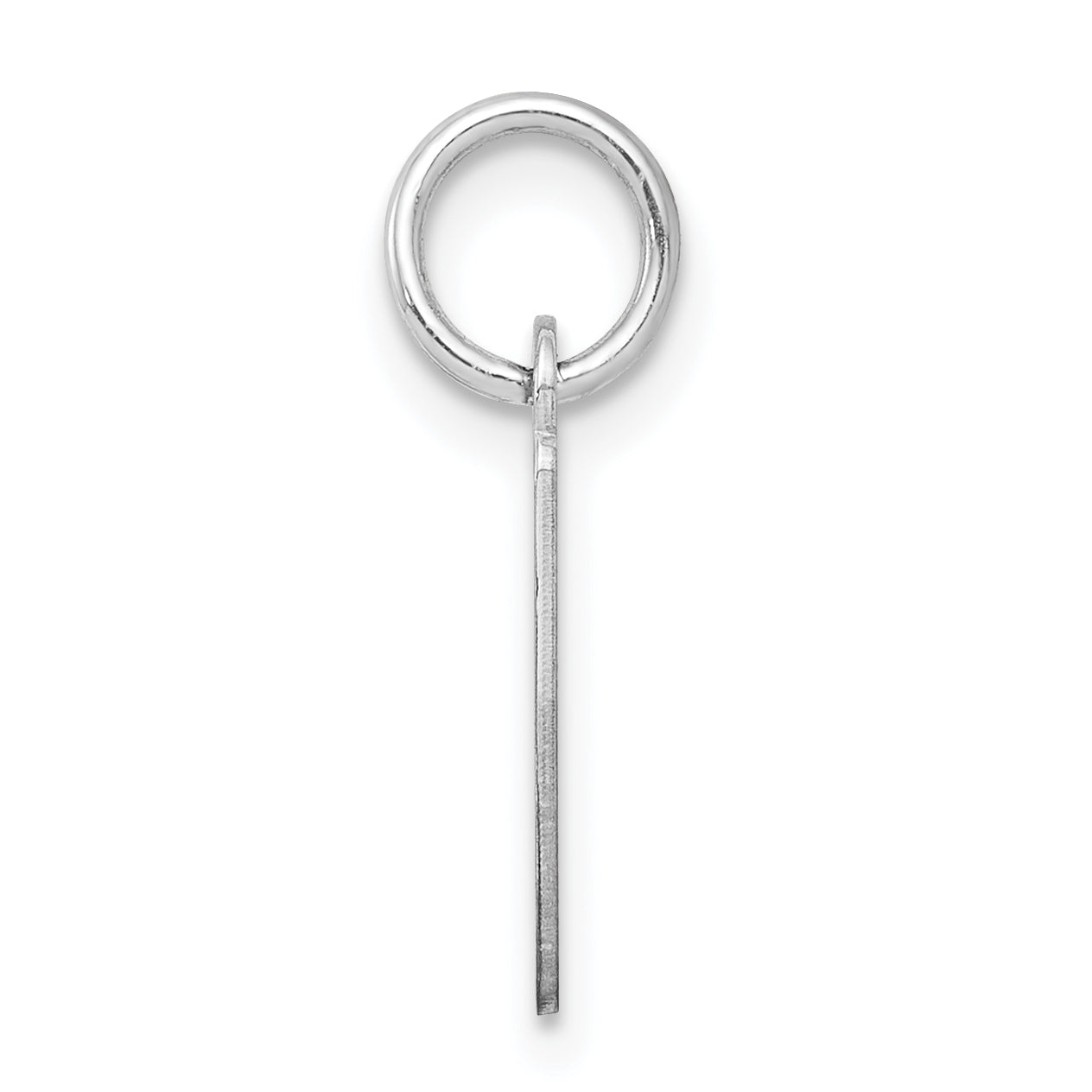 Sterling Silver Rhodium-Plated Letter I Initial Charm