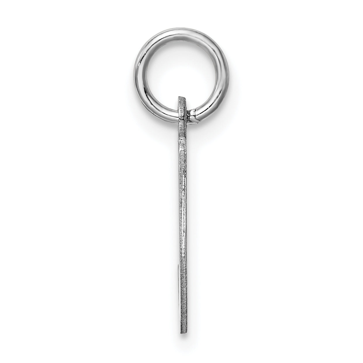 Sterling Silver Rhodium-Plated Letter J Initial Charm