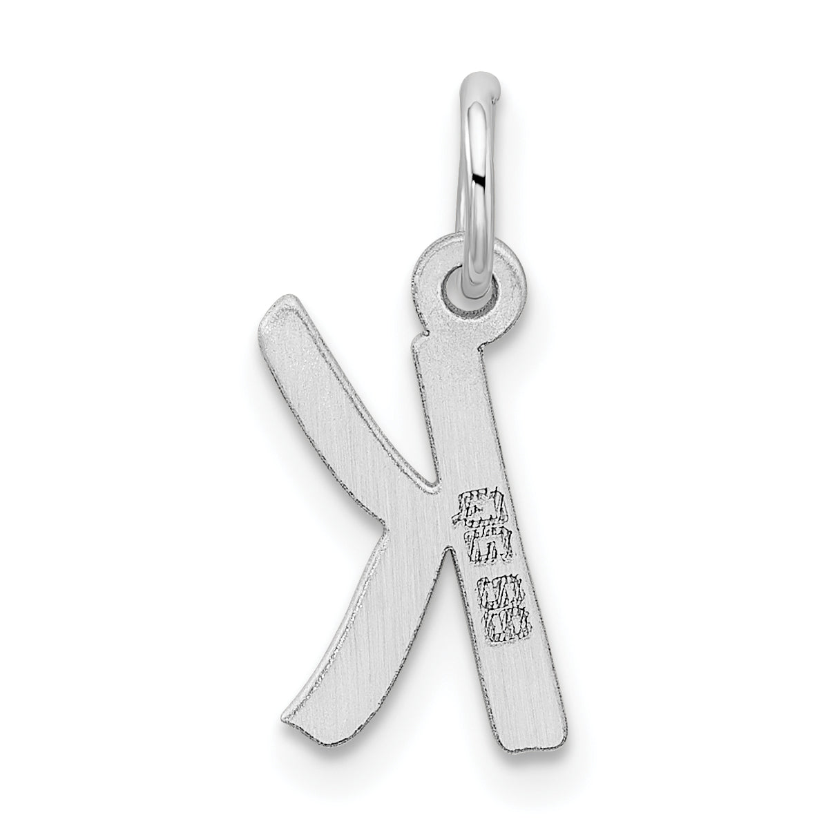 Sterling Silver Rhodium-Plated Letter K Initial Charm
