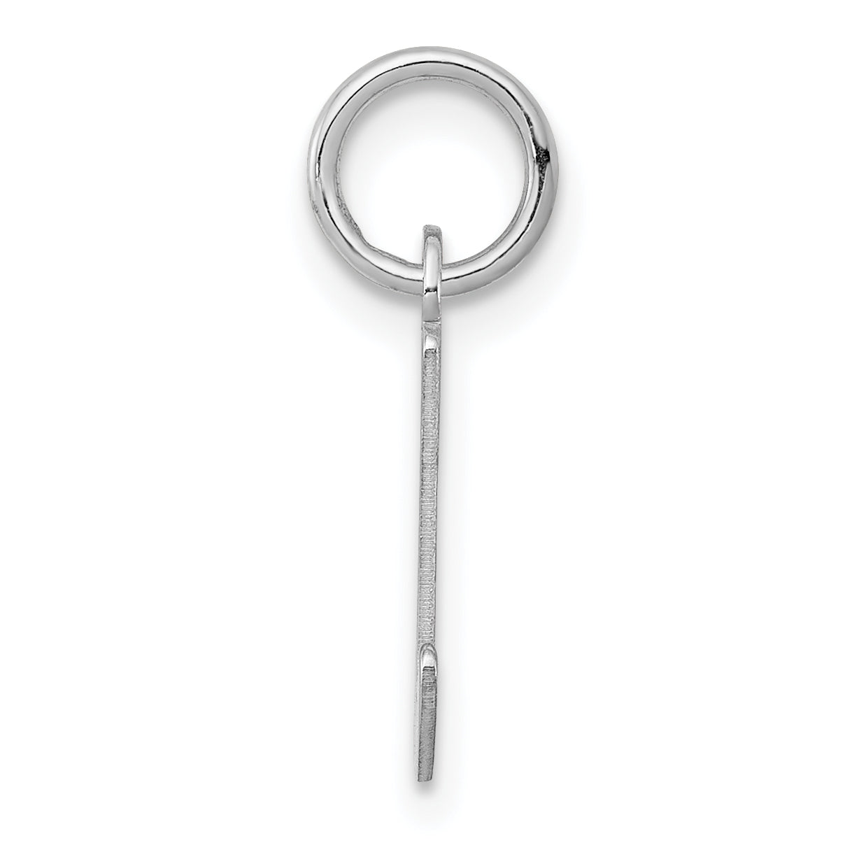 Sterling Silver Rhodium-Plated Letter L Initial Charm