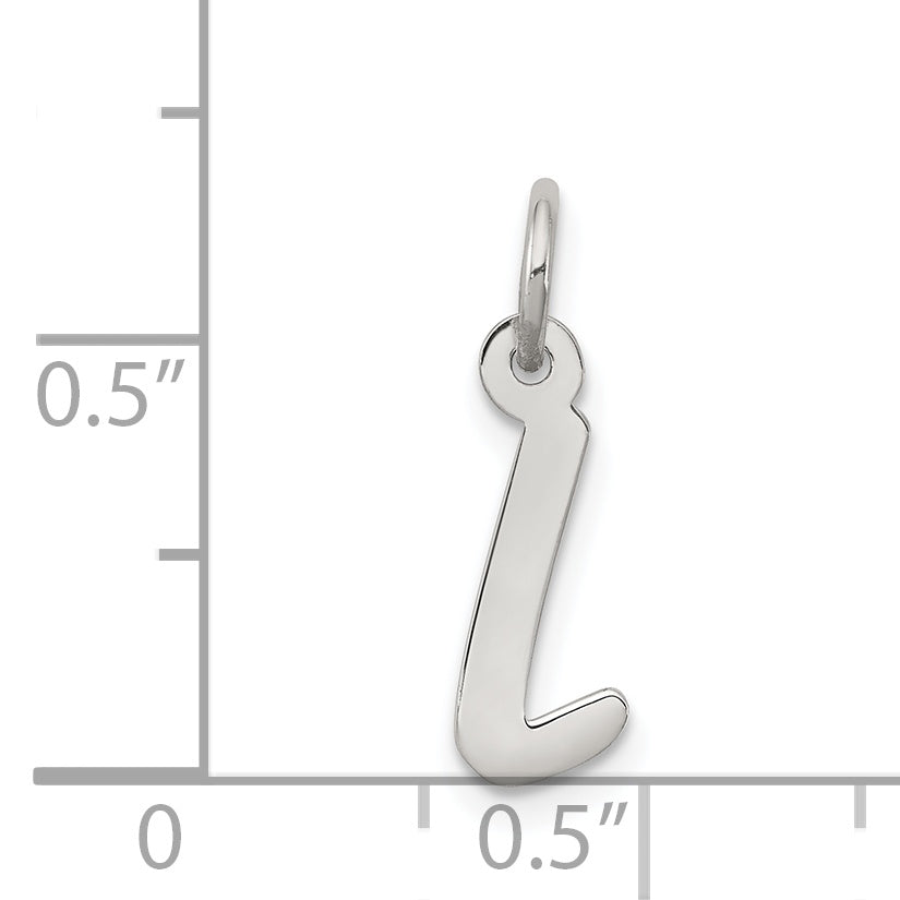 Sterling Silver Rhodium-Plated Letter L Initial Charm