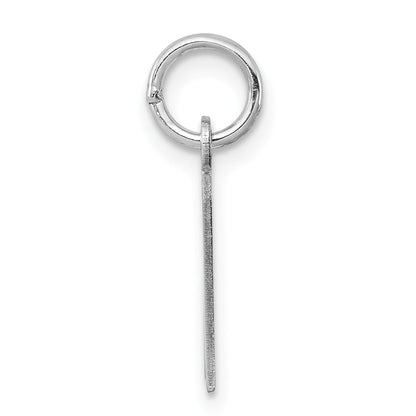 Sterling Silver Rhodium-Plated Letter M Initial Charm