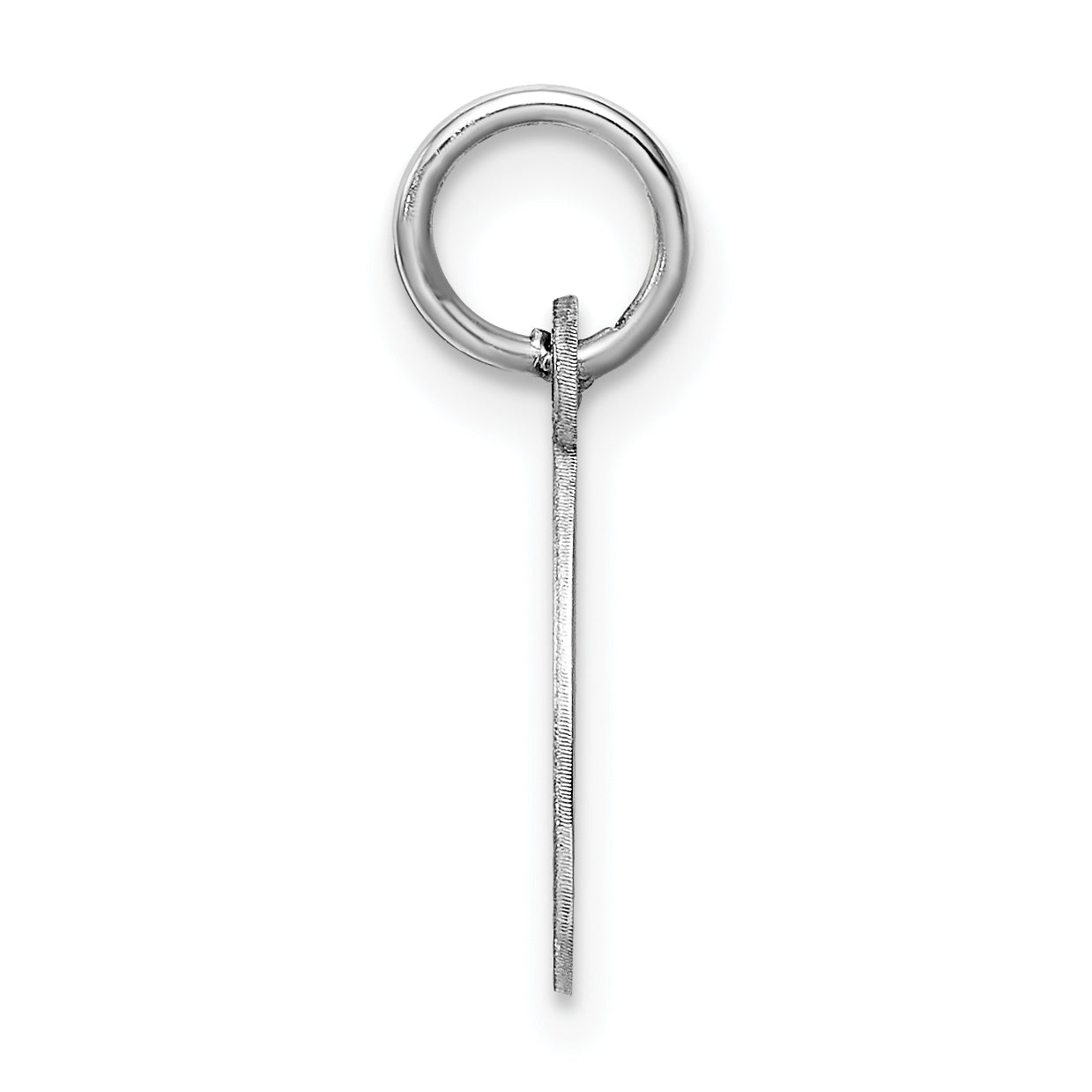 Sterling Silver Rhodium-Plated Letter O Initial Charm