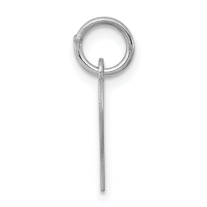 Sterling Silver Rhodium-Plated Letter P Initial Charm