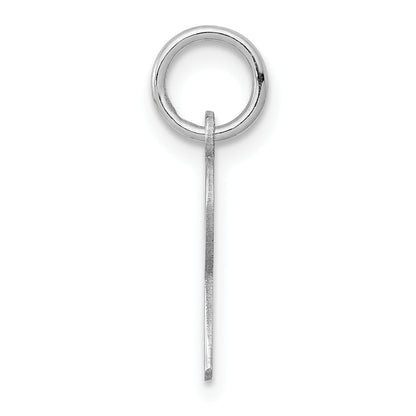 Sterling Silver Rhodium-Plated Letter R Initial Charm