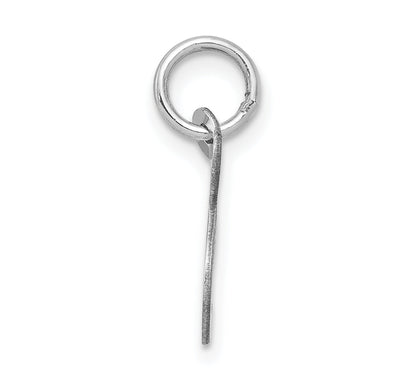 Sterling Silver Rhodium-Plated Letter S Initial Charm