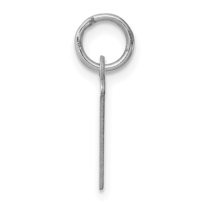 Sterling Silver Rhodium-Plated Letter T Initial Charm