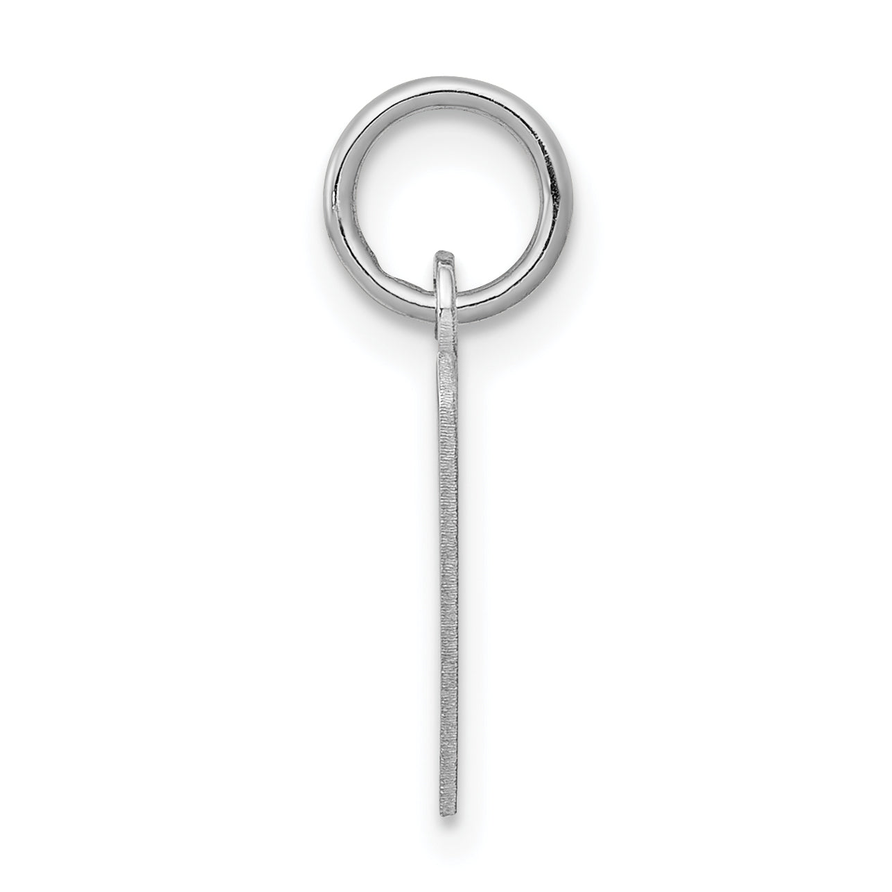 Sterling Silver Rhodium-Plated Letter V Initial Charm