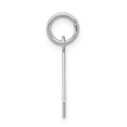 Sterling Silver Rhodium-Plated Block Letter A Initial Charm