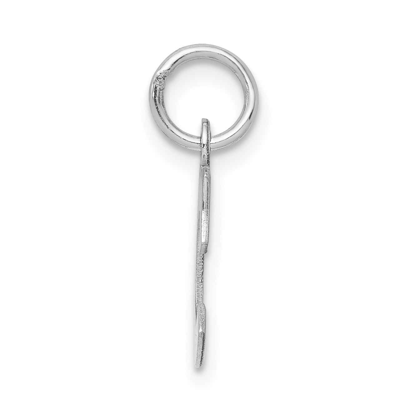 Sterling Silver Rhodium-Plated Block Letter C Initial Charm