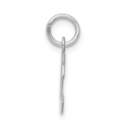 Sterling Silver Rhodium-Plated Block Letter C Initial Charm