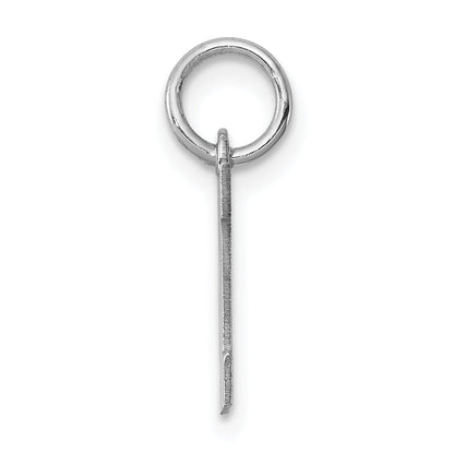 Sterling Silver Rhodium-Plated Block Letter M Initial Charm