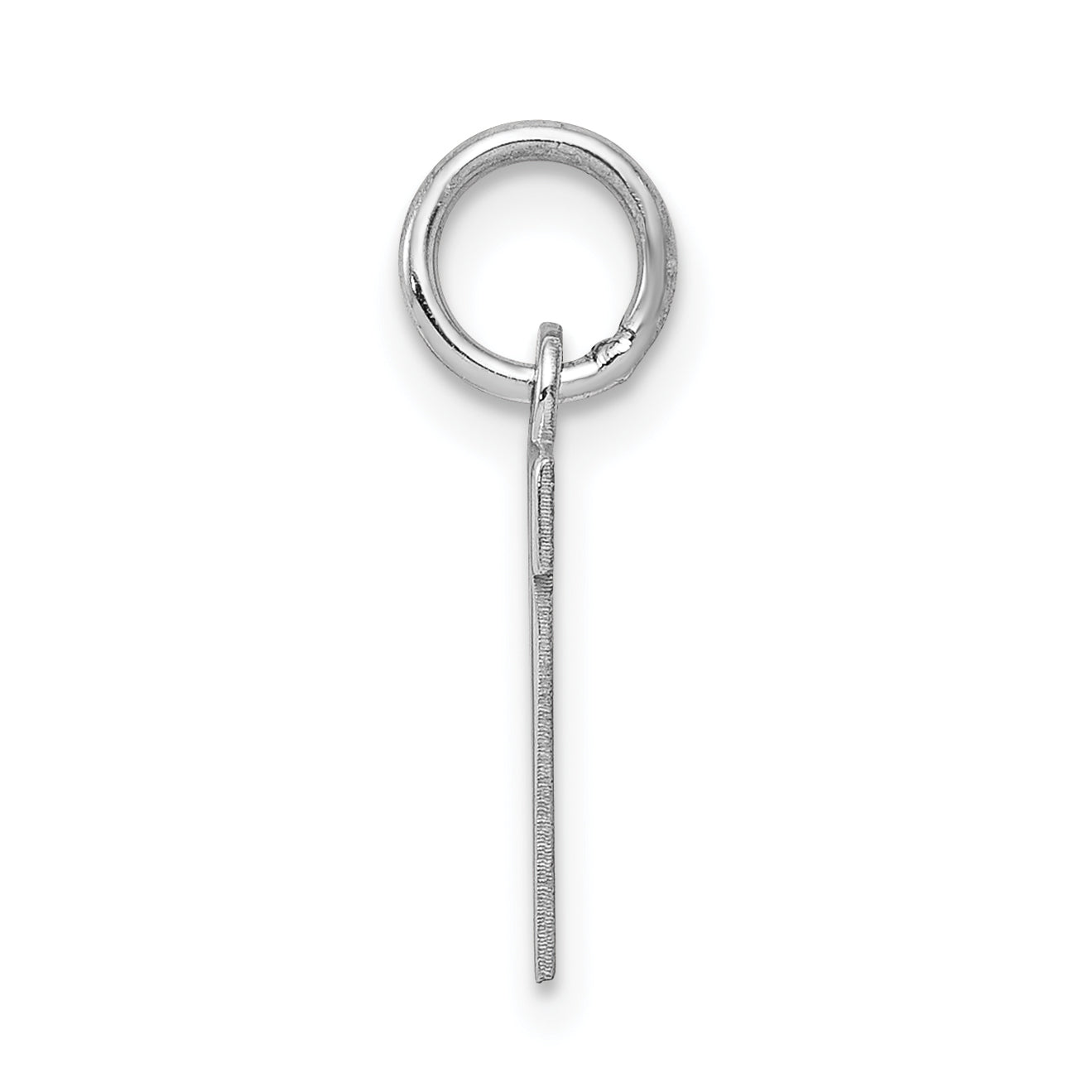 Sterling Silver Rhodium-Plated Block Letter N Initial Charm