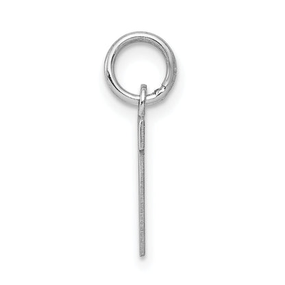 Sterling Silver Rhodium-Plated Block Letter N Initial Charm