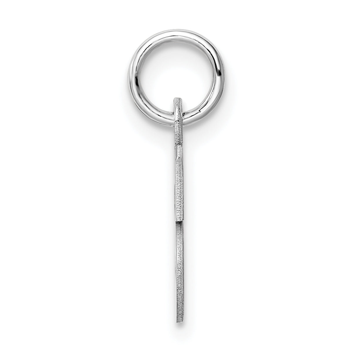 Sterling Silver Rhodium-Plated Block Letter S Initial Charm