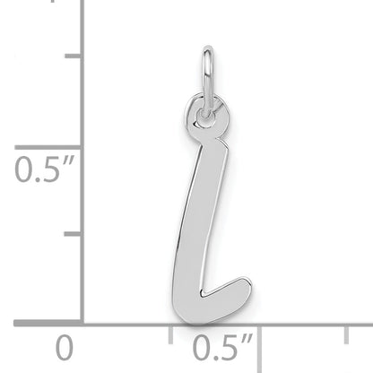 Sterling Silver Polished Medium Initial L Charm