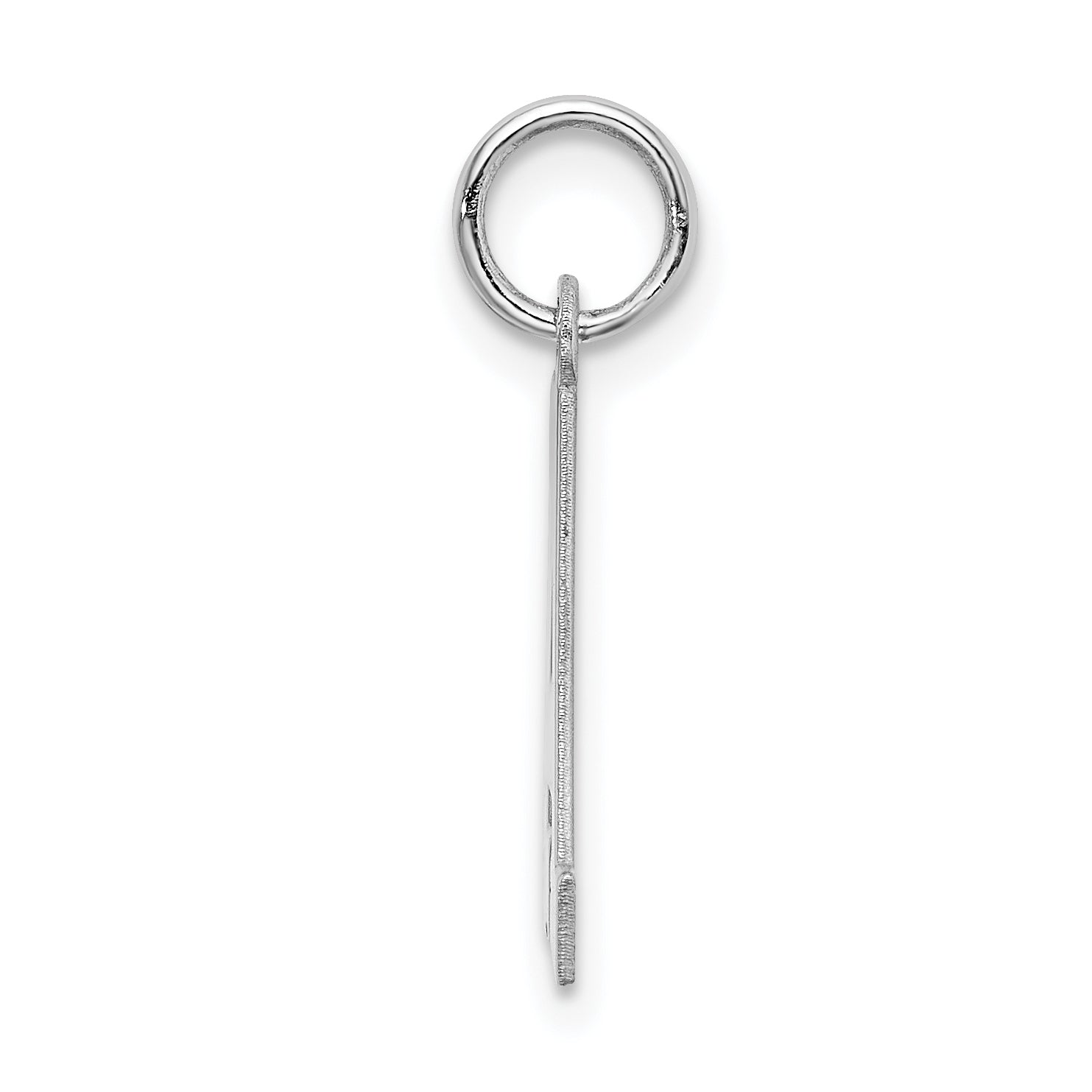 Sterling Silver Rhodium-Plated Block Letter A Initial Charm