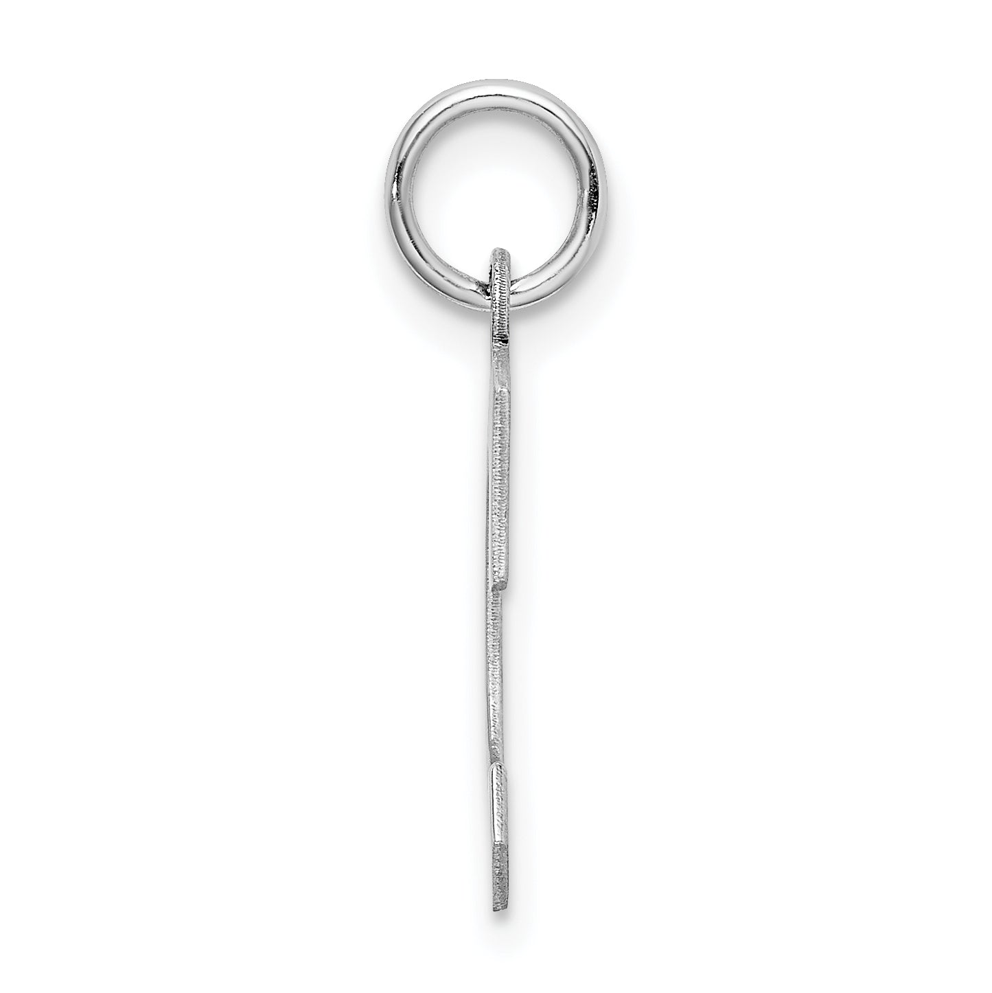 Sterling Silver Rhodium-Plated Block Letter C Initial Charm