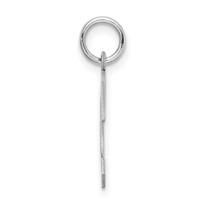 Sterling Silver Rhodium-Plated Block Letter C Initial Charm