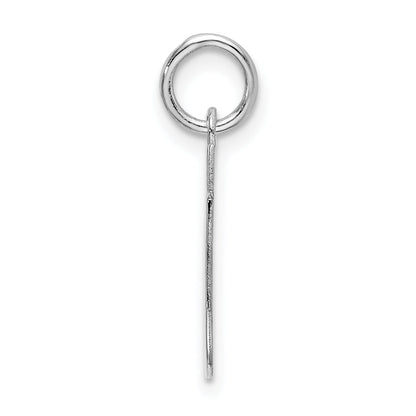 Sterling Silver Rhodium-Plated Block Letter J Initial Charm