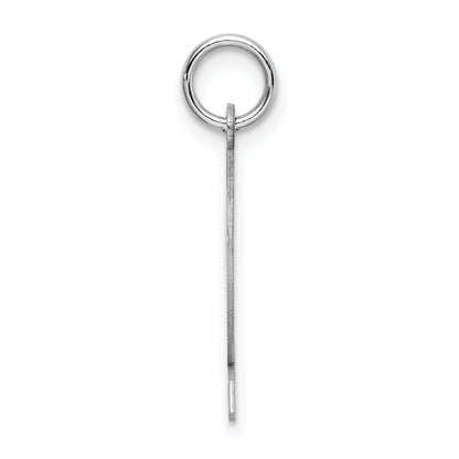 Sterling Silver Rhodium-Plated Block Letter Q Initial Charm