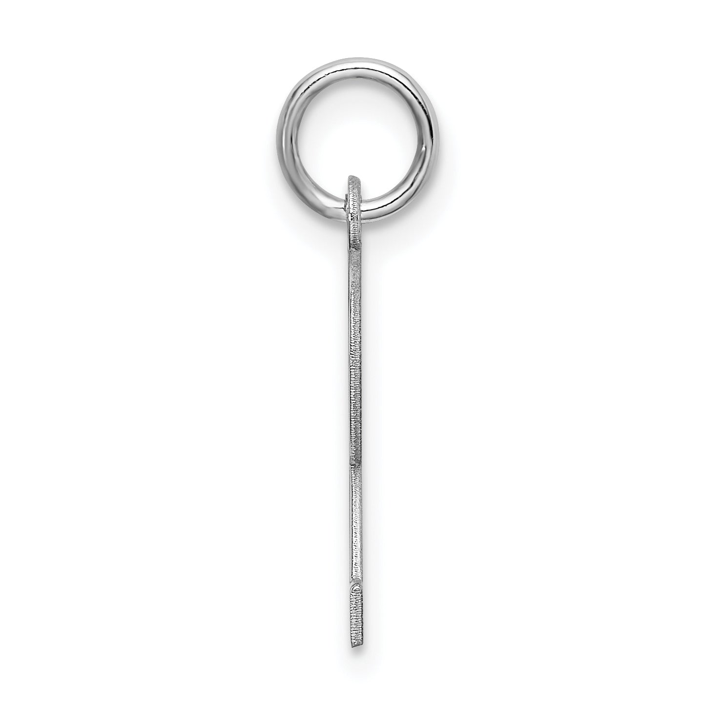 Sterling Silver Rhodium-Plated Block Letter R Initial Charm