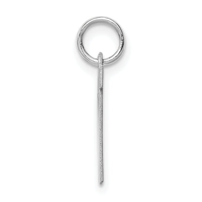 Sterling Silver Rhodium-Plated Block Letter W Initial Charm